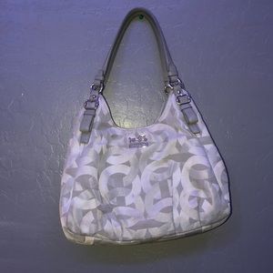 grey coach purse